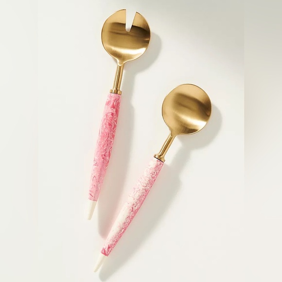 NWT Anthropologie Kip&Co pink marbled serving set. New in box. Never used. - Picture 1 of 6
